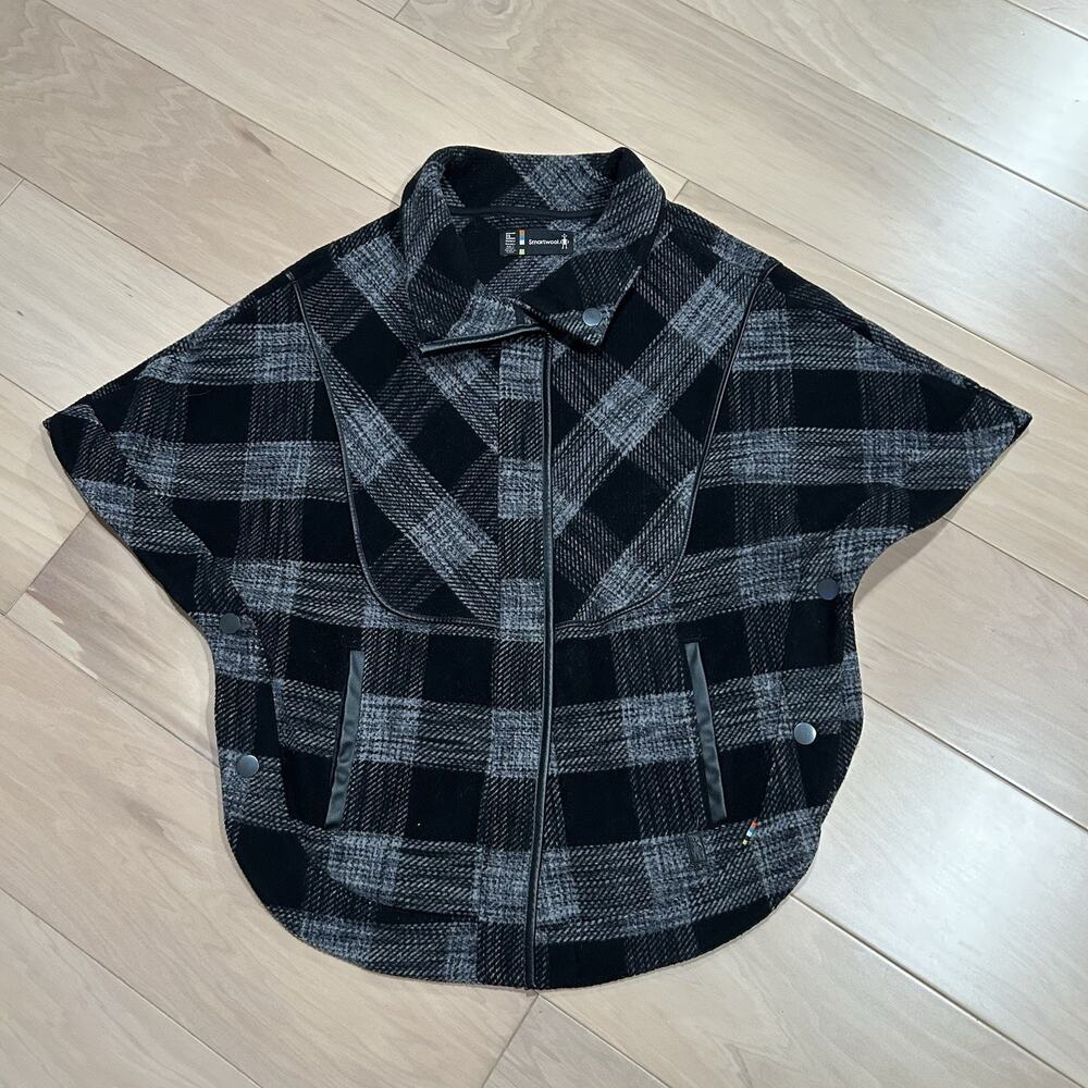 Smartwool Aspen Grove Plaid Merino Poncho Jacket Women’s XS